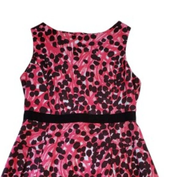 Millie Minis Pink Black Cheetah Print Dress Size 10 - Picture 2 of 5